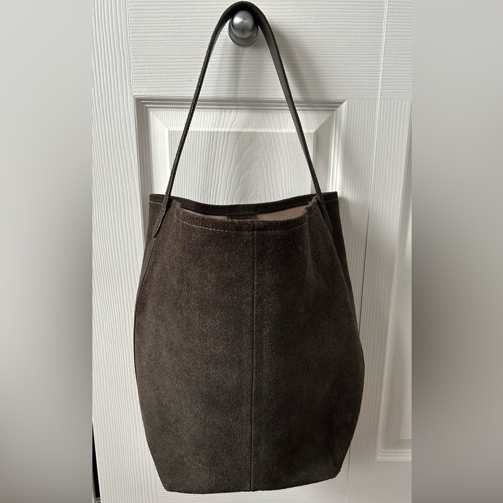 Simons Dark Brown Suede Bucket Bag